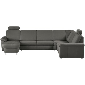 meinSofa Wohnlandschaft Mikrofaser Rita ¦ grau ¦ Maße (cm): B: 330 H: 91 T: 240.0