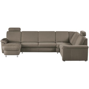 meinSofa Wohnlandschaft Mikrofaser Rita ¦ grau ¦ Maße (cm): B: 330 H: 91 T: 240.0