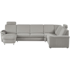 meinSofa Wohnlandschaft Mikrofaser Rita ¦ grau ¦ Maße (cm): B: 330 H: 91 T: 240.0