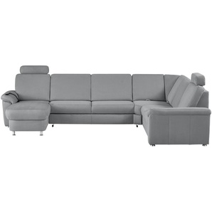 meinSofa Wohnlandschaft Mikrofaser Rita ¦ grau ¦ Maße (cm): B: 330 H: 91 T: 240.0