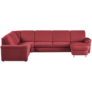 meinSofa Wohnlandschaft Mikrofaser Rita ¦ rot ¦ Maße (cm): B: 330 H: 91 T: 240.0