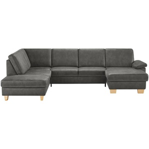 meinSofa Wohnlandschaft Kunstleder Samu ¦ grau ¦ Maße (cm): B: 316 H: 90 T: 235.0