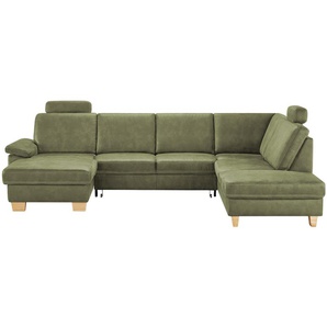 meinSofa Wohnlandschaft Kunstleder Samu ¦ grün ¦ Maße (cm): B: 316 H: 90 T: 235.0