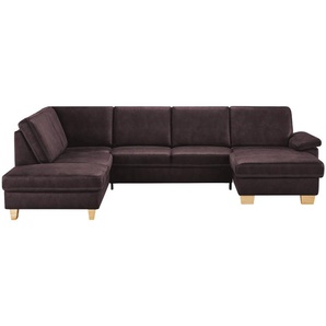 meinSofa Wohnlandschaft Kunstleder Samu ¦ rot ¦ Maße (cm): B: 316 H: 90 T: 235.0