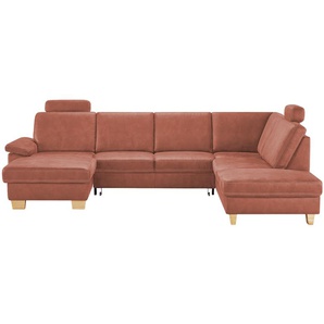 meinSofa Wohnlandschaft Kunstleder Samu ¦ rot ¦ Maße (cm): B: 316 H: 90 T: 235.0