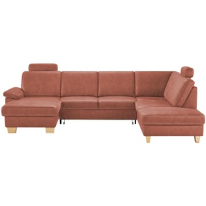 meinSofa Wohnlandschaft  Kunstleder Samu ¦ rot ¦ Maße (cm): B: 316 H: 90 T: 235