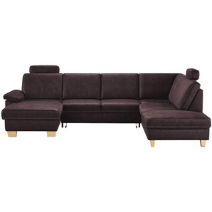 meinSofa Wohnlandschaft Kunstleder Samu ¦ rot ¦ Maße (cm): B: 316 H: 90 T: 235.0