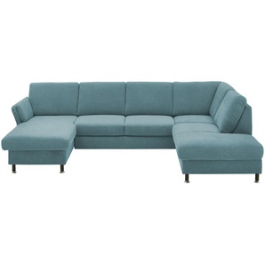 meinSofa Wohnlandschaft aus Flachgewebe Veit ¦ blau ¦ Maße (cm): B: 305 H: 90 T: 200.0