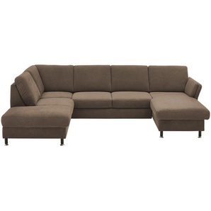 meinSofa Wohnlandschaft aus Flachgewebe Veit ¦ braun ¦ Maße (cm): B: 305 H: 90 T: 200.0