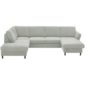 meinSofa Wohnlandschaft aus Flachgewebe Veit ¦ grau ¦ Maße (cm): B: 305 H: 90 T: 200.0
