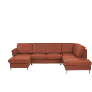 meinSofa Wohnlandschaft  Veit ¦ rot ¦ Maße (cm): B: 305 H: 90 T: 204.0