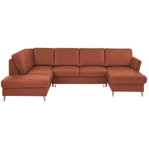meinSofa Wohnlandschaft Veit ¦ rot ¦ Maße (cm): B: 305 H: 90 T: 204.0