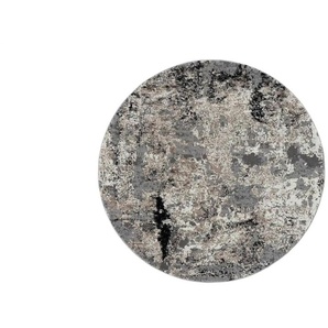 meinTeppich Hochflorteppich Juwel Liray ¦ grau ¦ Synthetische Fasern Ø: 120