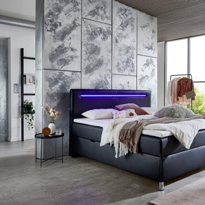 meise.möbel Boxbett Candela, mit LED-Beleuchtung, Bettkasten und Topper