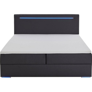 meise.möbel Boxbett Candela 2, inkl. LED-Beleuchtung an Kopfteil und Füßen, mit Bettkasten und Topper