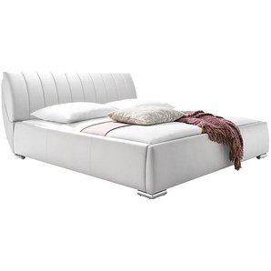Polsterbett Bern Kunstleder 180 x 200cm Bezug Bettgestell: Kunstleder Bezug Matratzen: Polyester Weiß/Weiß ohne Matratze