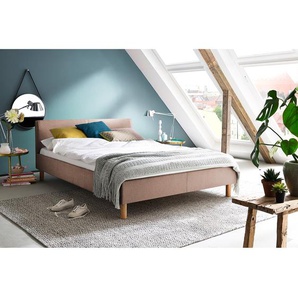 Polsterbett Lena 120 x 200cm Webstoff Multicolor/Altrosa