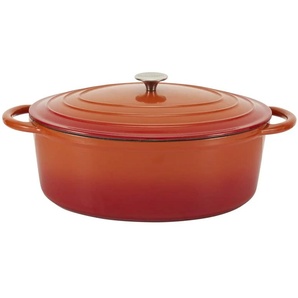 Meisterkoch Bräter OPUS - orange - Gußeisen - 38 cm - 14 cm | Möbel Kraft