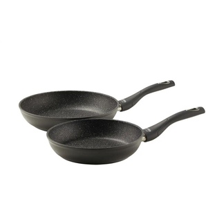 Meisterkoch Bratpfannen-Set 2-teilig OMNI - schwarz - Aluminium,Kunststoff | Möbel Kraft