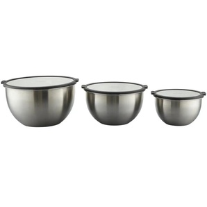 Meisterkoch Rührschüsselset OPTIMUS - silber - Edelstahl,Silikon | Möbel Kraft