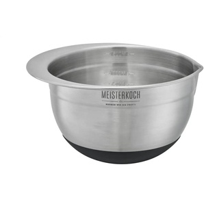 Meisterkoch Schüssel 1 5 Liter   ¦ silber ¦ Edelstahl ¦ Maße (cm): H: 10  Ø: 16