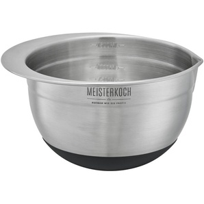 Meisterkoch Schüssel 1,5 Liter - silber - Edelstahl - 10 cm - [16.0] | Möbel Kraft