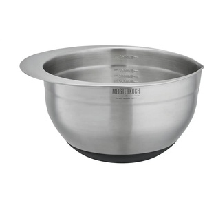 Meisterkoch Schüssel 4 5 Liter   ¦ silber ¦ Edelstahl ¦ Maße (cm): H: 14  Ø: 24