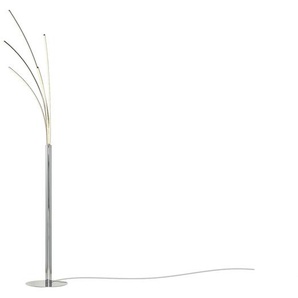 Meisterleuchten LED-Bogenleuchte, 5-flammig, chrom - silber - Materialmix - 30 cm - 165 cm - 26 cm | Möbel Kraft