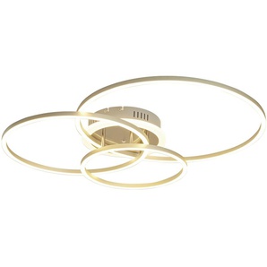 Meisterleuchten LED-Deckenleuchte  3 Ringe  alufarben   ¦ Maße (cm): B: 66 H: 11 T: 55.0