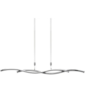 Meisterleuchten LED-Pendelleuchte 2-flammig Chrom - silber - Materialmix - 98 cm - 120 cm - cm 8,5 | Möbel Kraft