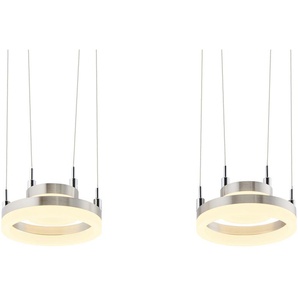 Meisterleuchten LED-Pendelleuchte 4-flammig nickel matt ¦ silber ¦ Maße (cm): B: 48 H: 150 T: 15.0