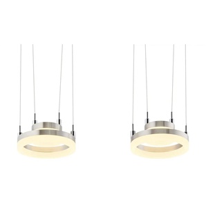 Meisterleuchten LED-Pendelleuchte 4-flammig nickel matt - silber - Materialmix - 48 cm - 150 cm - cm 15,0 | Möbel Kraft