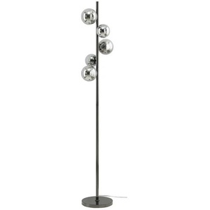 Meisterleuchten Stehleuchte 5-flammig schwarzchrom Rauchglas - schwarz - Materialmix - 28 cm - 156 cm - cm 25,0 | Möbel Kraft