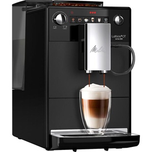 MELITTA Kaffeevollautomat Latticia One Touch F300-100, schwarz Kaffeevollautomaten kompakt, aber XL Wassertank & XL Bohnenbehälter schwarz (silber, schwarz) Kaffeevollautomat