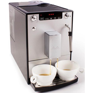 MELITTA Kaffeevollautomat Solo & Milk E953-202, silber/schwarz Kaffeevollautomaten Café crème & Espresso per One Touch, Düse für Milchschaum silberfarben (silberfarben, schwarz) Kaffeevollautomat