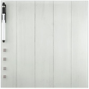 Memoboard 30x30 cm Wood (Weiß) - grau - Materialmix - 30 cm - 30 cm | Möbel Kraft