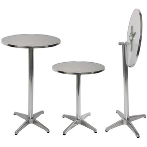 Mendler 10er-Set Alu-Stehtisch, Bistrotisch, höhenverstellbar 70/110cm Ř=60cm ~ Variantenangebot 10x11353