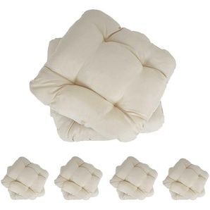 Mendler 10er-Set Sitzkissen Dublin, Stuhlkissen Kissen, 41x38x8cm ~ Variantenangebot 37609+37609+37609+37609+37609