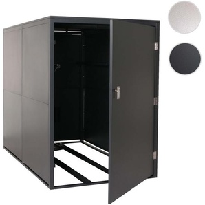 Mendler 2er-Fahrradgarage HWC-L56c, Gerätehaus Fahrradbox mit Ablage, abschließbar Metall 160x113x209cm ~ Va 106853+106854+106855