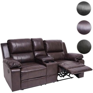 Mendler 2er Kinosessel HWC-H29, Relaxsessel Fernsehsessel Zweisitzer, Getränkehalter Soft Touch Kunstleder M 72834