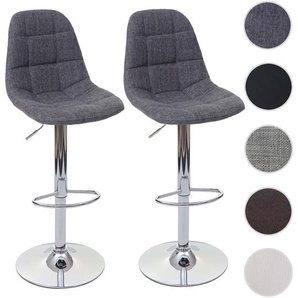 Mendler 2er-Set Barhocker HWC-A67, Barstuhl Tresenhocker, MVG-zertifiziert ~ Variantenangebot 57356