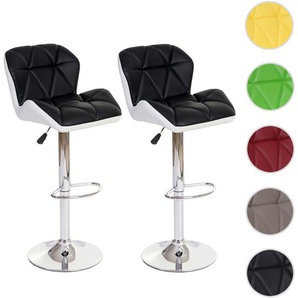 Mendler 2er-Set Barhocker HWC-A92, Barstuhl Tresenhocker, Kunstleder ~ Variantenangebot 49156