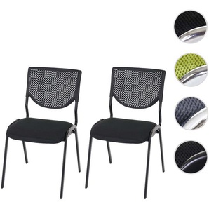 Mendler 2er-Set Besucherstuhl T401, Konferenzstuhl stapelbar, Stoff/Textil ~ Variantenangebot 42291