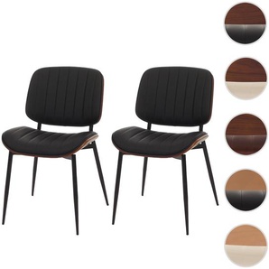 Mendler 2er-Set Esszimmerstuhl HWC-O44, Küchenstuhl Stuhl, Bugholz Kunstleder Öko-Tex MVG ~ Variantenangebot 118200