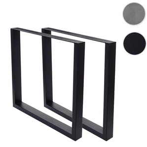 Mendler 2er-Set Tischbein HWC-H33, für Esszimmertisch Schreibtisch Tischgestell Tischkufe, Industrial 74x80c 72889