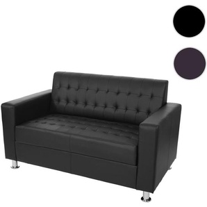 Mendler 2er Sofa Kunda, Couch Loungesofa, Kunstleder, Metall-Füße ~ Variantenangebot 51637+51638+51639