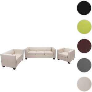 Mendler 3-2-1 Sofagarnitur Couchgarnitur Loungesofa Lille, Kunstleder ~ Variantenangebot 21964