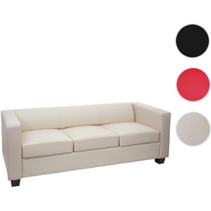 Mendler 3er Sofa Couch Loungesofa Lille, Leder ~ Variantenangebot 17640+17641+17642