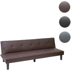 Mendler 3er-Sofa HWC-G11, Couch Schlafsofa Gästebett Bettsofa Klappsofa, Schlaffunktion 195cm ~ Variantenang 70762