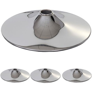 Mendler 4er-Set Fußteller Fußplatte Fuß für Barhocker Barstuhl Drehstuhl, chrom ~ Variantenangebot 4x55094